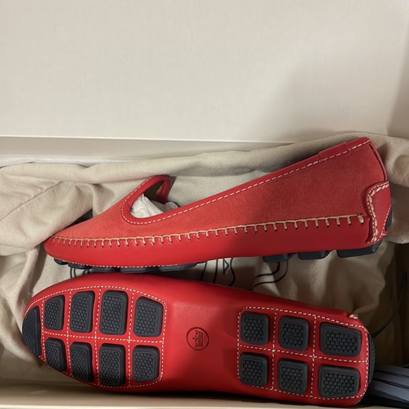 NEW NWT IN BOX never worn Peter Millar suede Venetian loafer watermelon red 6 - Picture 2 of 7